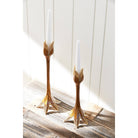 Jay Strongwater Abraham Tulip Medium Brown Candlestick Holder, alternate view
