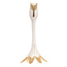 Jay Strongwater Abraham Tulip Medium White Candlestick Holder, alternate view