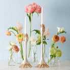 Jay Strongwater Abraham Tulip Medium White Candlestick Holder, alternate view