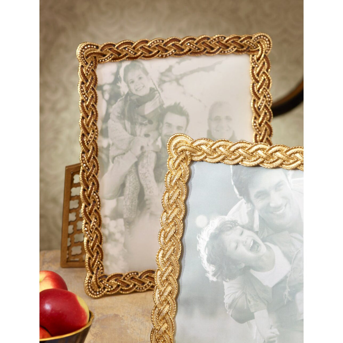 Jay Strongwater Aidan Braided 8" X 10" Frame - Amber, alternate view