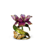 Jay Strongwater Aimee Floral 7" Pillar Candle Holder Brocade Candleholder