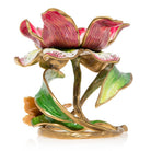 Jay Strongwater Aimee Floral 7" Pillar Candle Holder Candleholder, alternate view