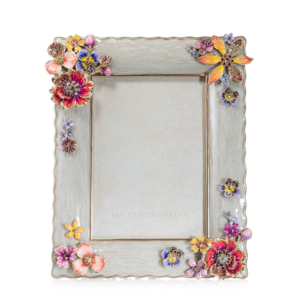 Jay Strongwater Ainsley Flower Bouquet 5"x7" Frame - Flora