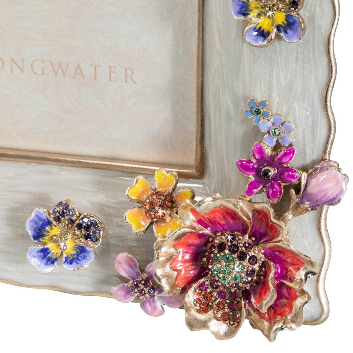 Jay Strongwater Ainsley Flower Bouquet 5"x7" Frame - Flora, alternate view