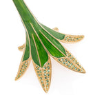 Jay Strongwater Ambrosius Tulip Tall Green Candlestick Holder, alternate view