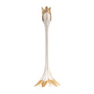 Jay Strongwater Ambrosius Tulip Tall White Candlestick Holder