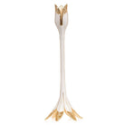Jay Strongwater Ambrosius Tulip Tall White Candlestick Holder, alternate view