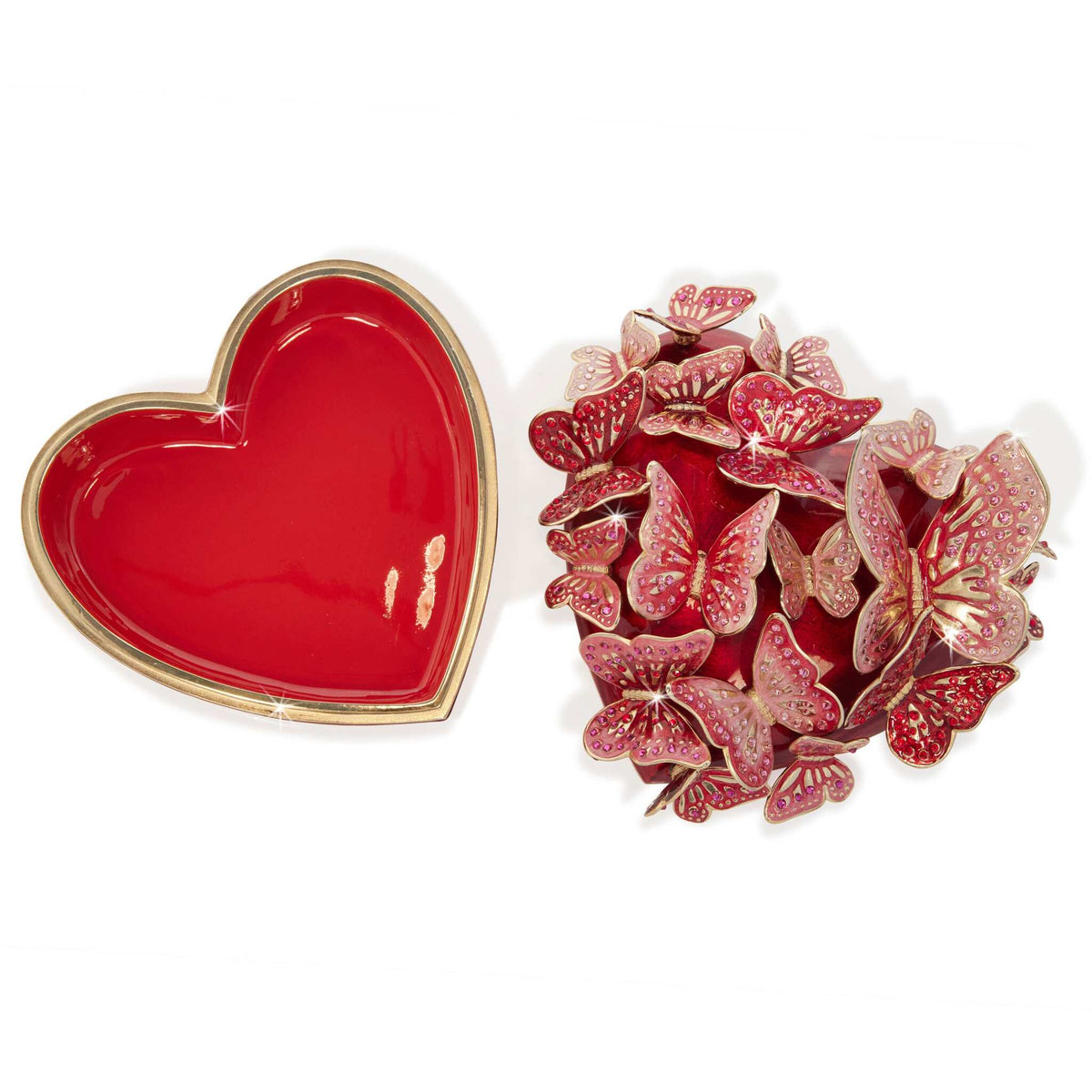Jay Strongwater Amelia Heart Box, detail view