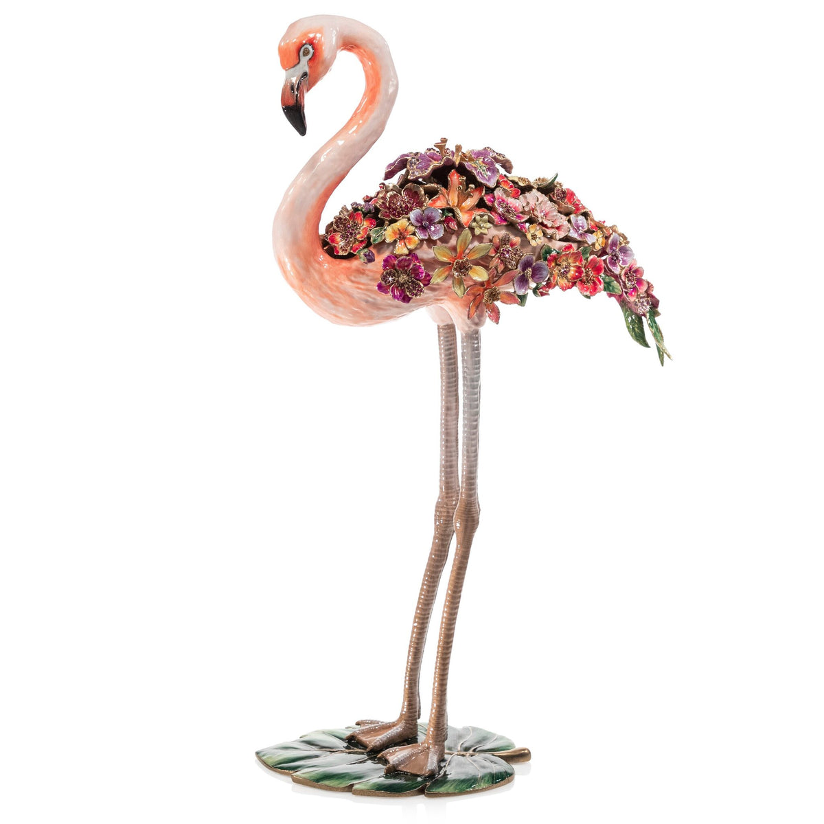 Jay Strongwater Amira Floral Flamingo Figurine, alternate view