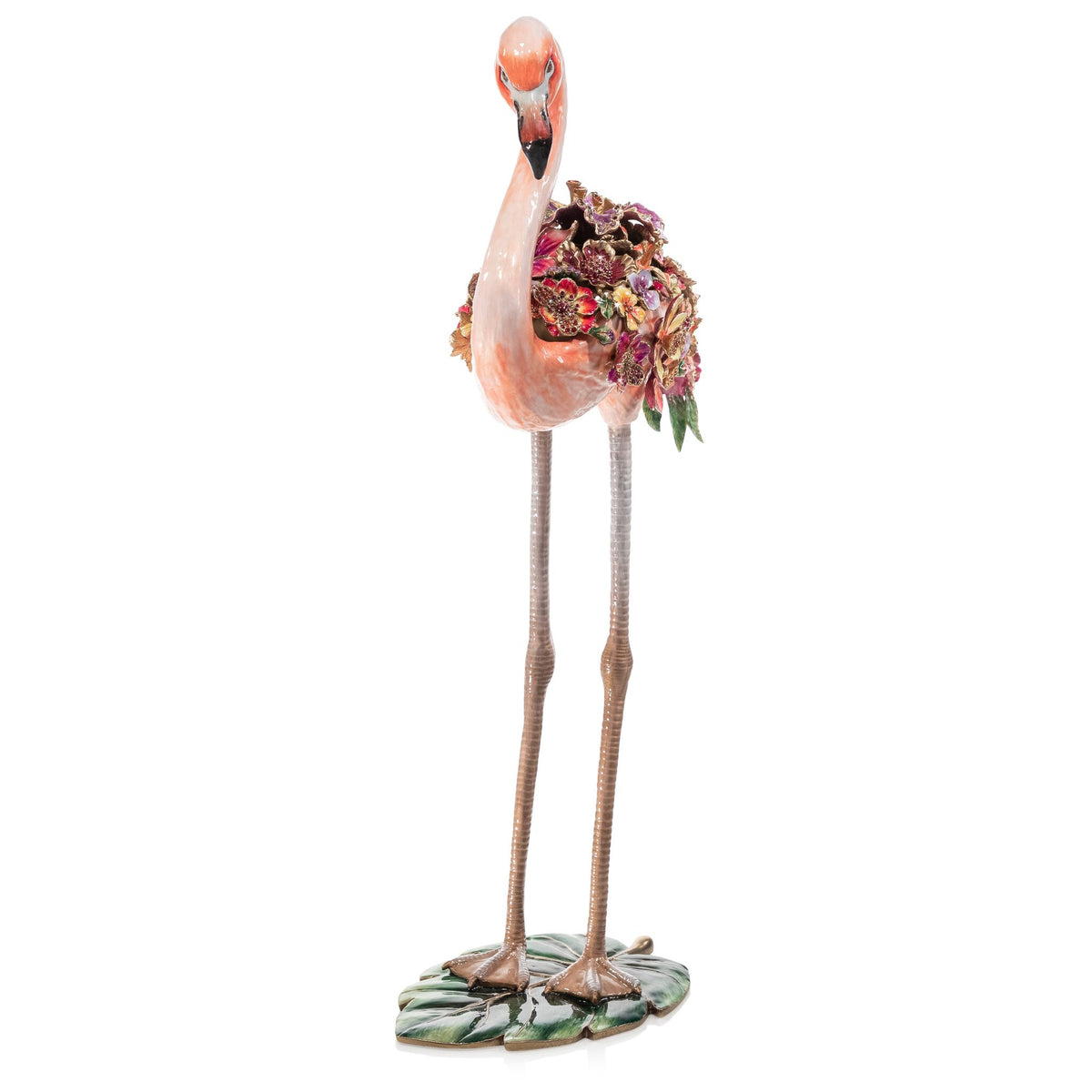 Jay Strongwater Amira Floral Flamingo Figurine, alternate view