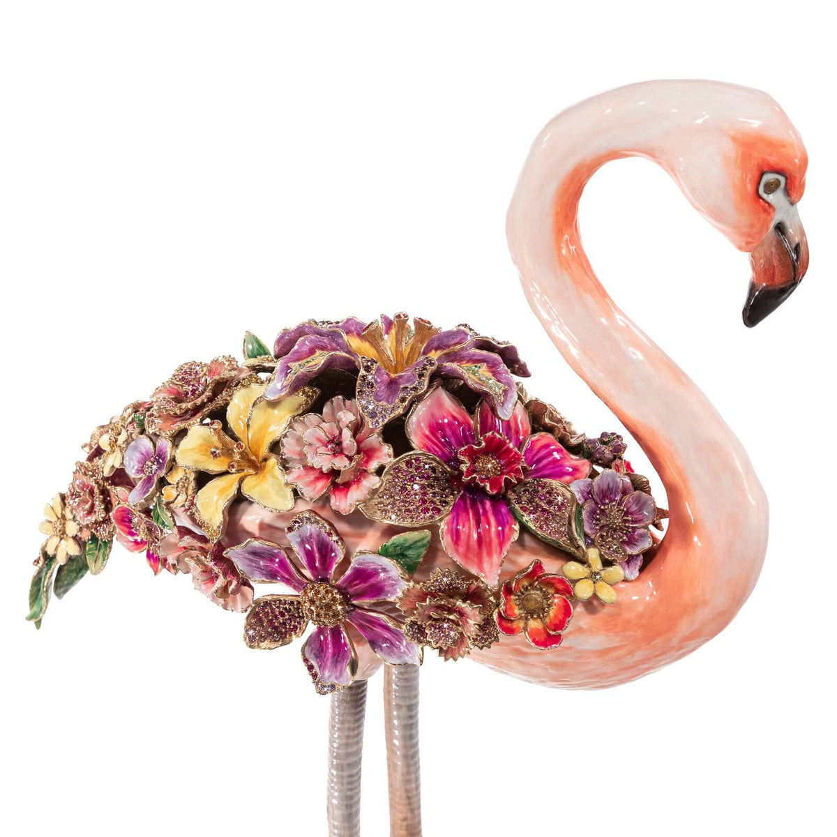 Jay Strongwater Amira Floral Flamingo Figurine, alternate view