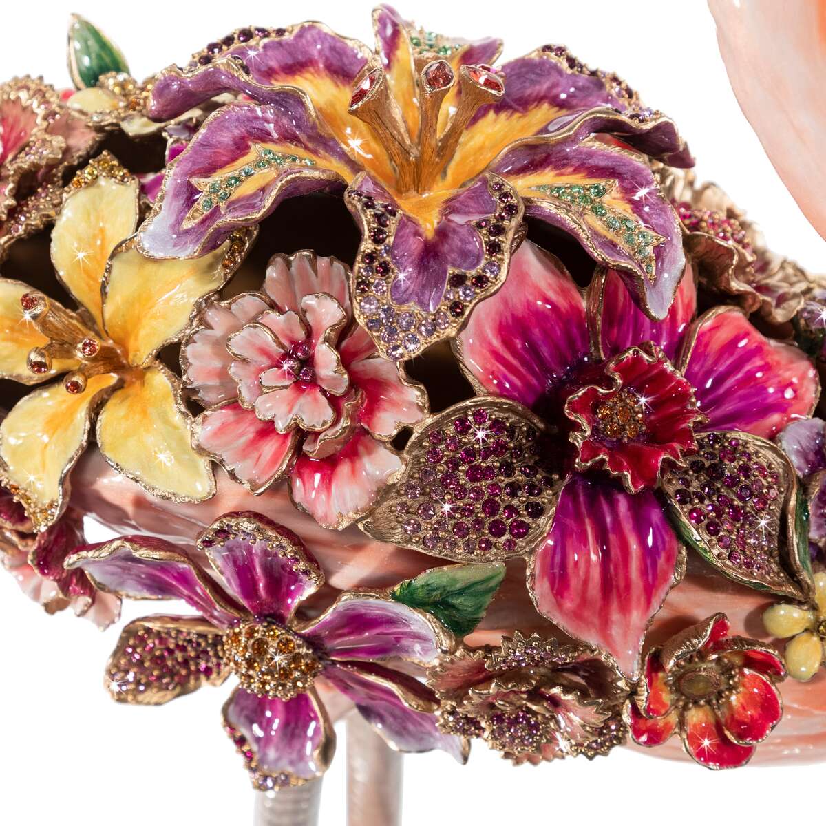 Jay Strongwater Amira Floral Flamingo Figurine, alternate view