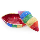 Jay Strongwater Amy Rainbow Lips Box, detail view
