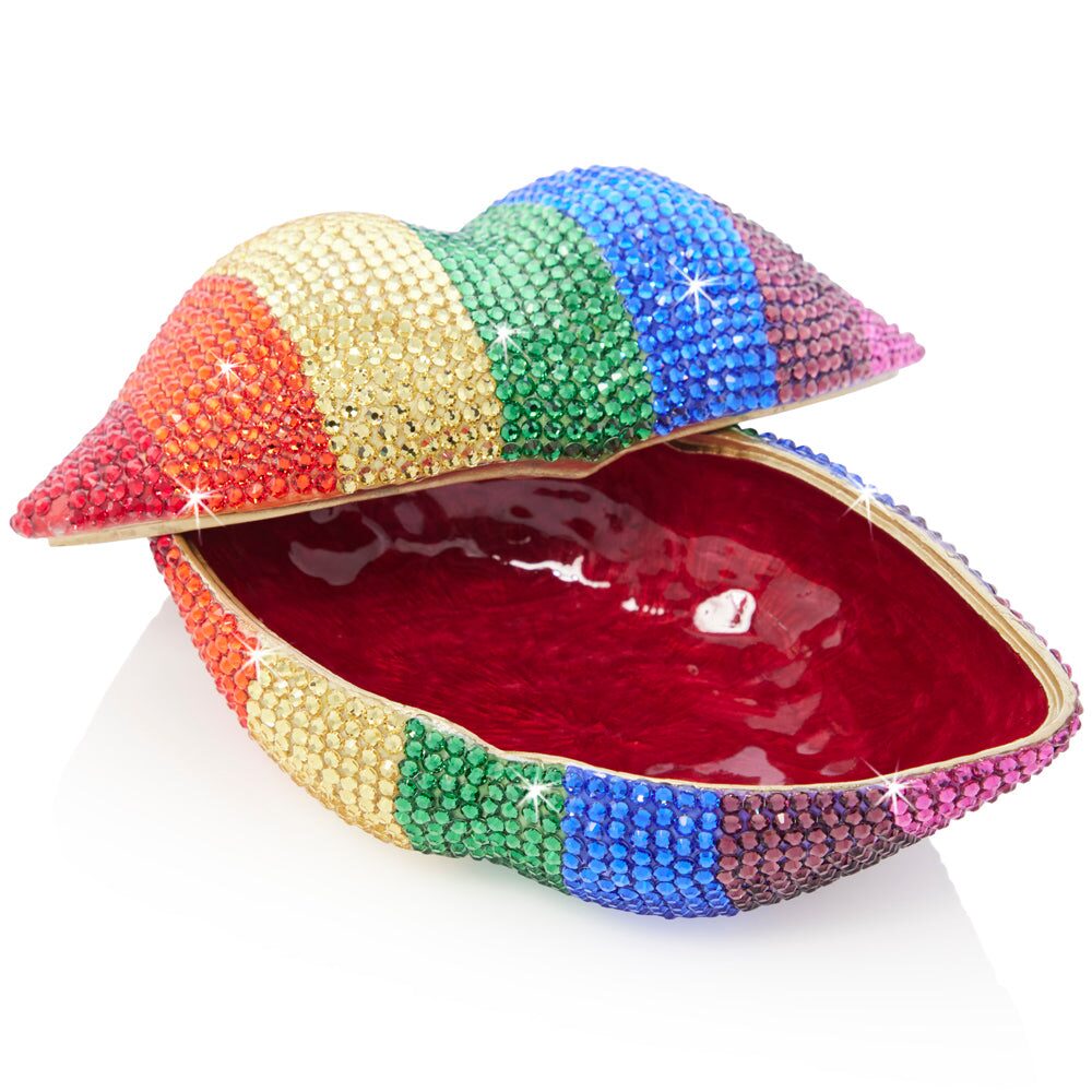 Jay Strongwater Amy Rainbow Lips Box, alternate view