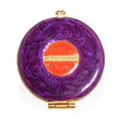 Jay Strongwater Angela Floral Round Compact Handheld Mirror, alternate view