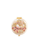 Jay Strongwater Angela Round Floral Compact Handheld Mirror