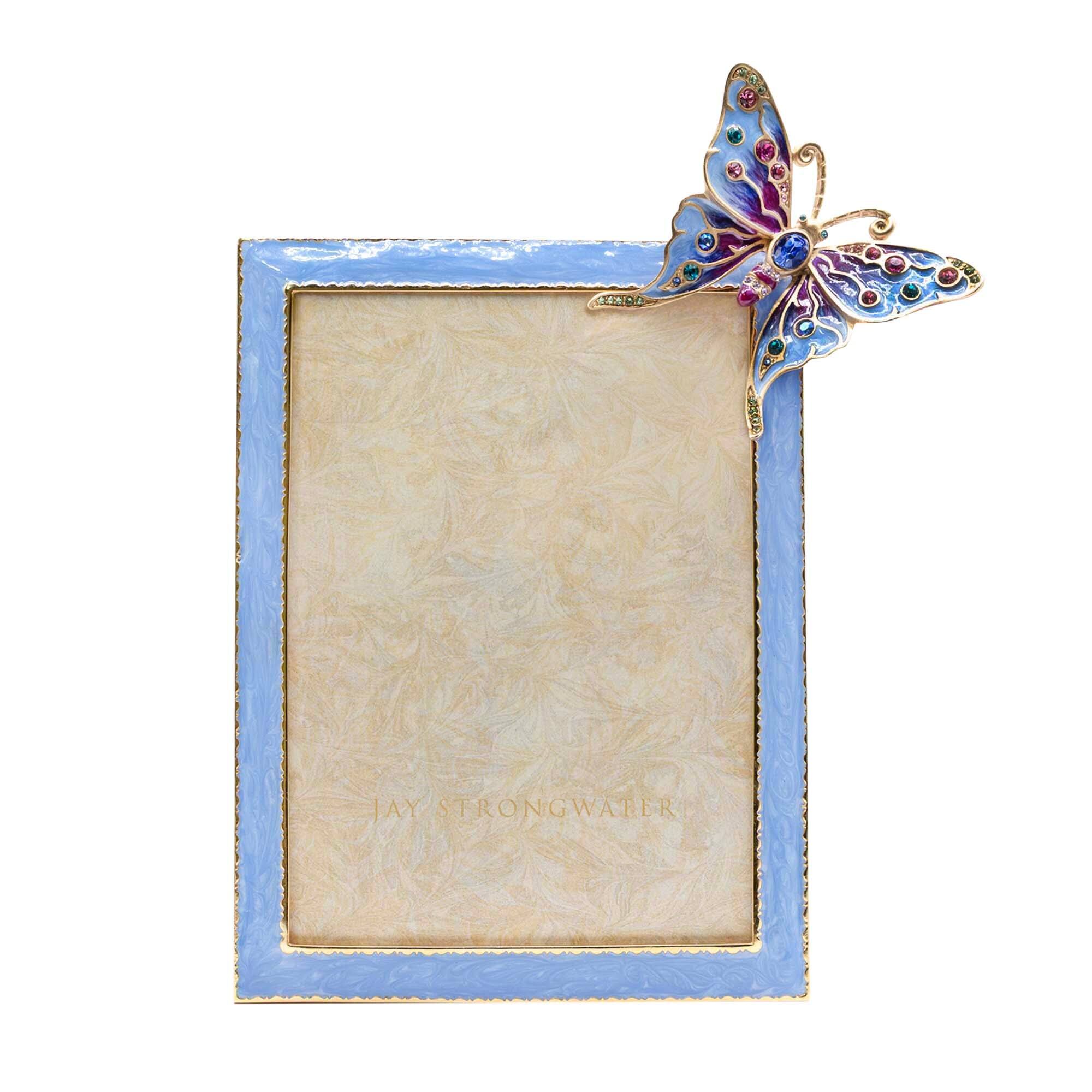Jay Strongwater Arabella Butterfly 5" X 7" Frame