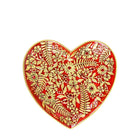 Jay Strongwater Aria Floral Heart Trinket Tray - Ruby
