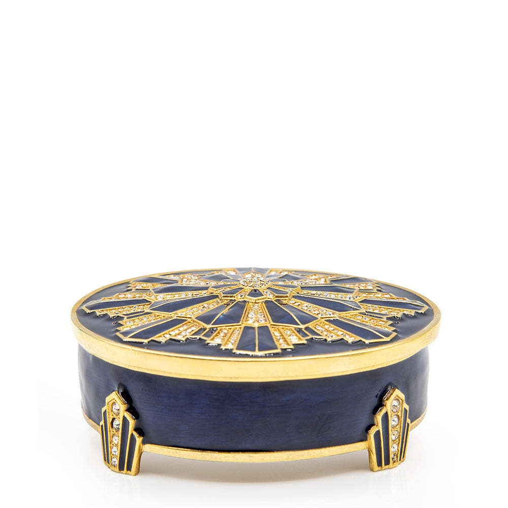 Jay Strongwater Art Deco Box- Delft Garden