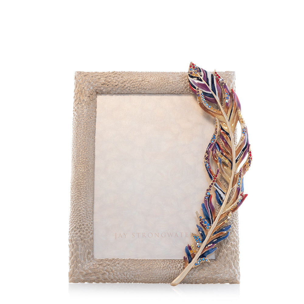 Jay Strongwater Asa Feather 5"x7" Frame