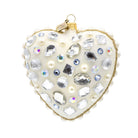 Jay Strongwater Bejeweled Opal Heart Ornament