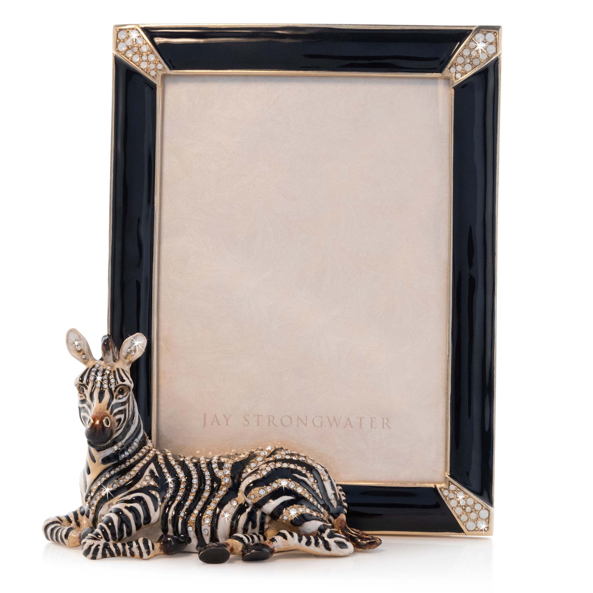 Jay Strongwater Benton Zebra 5"x7" Frame - Jungle