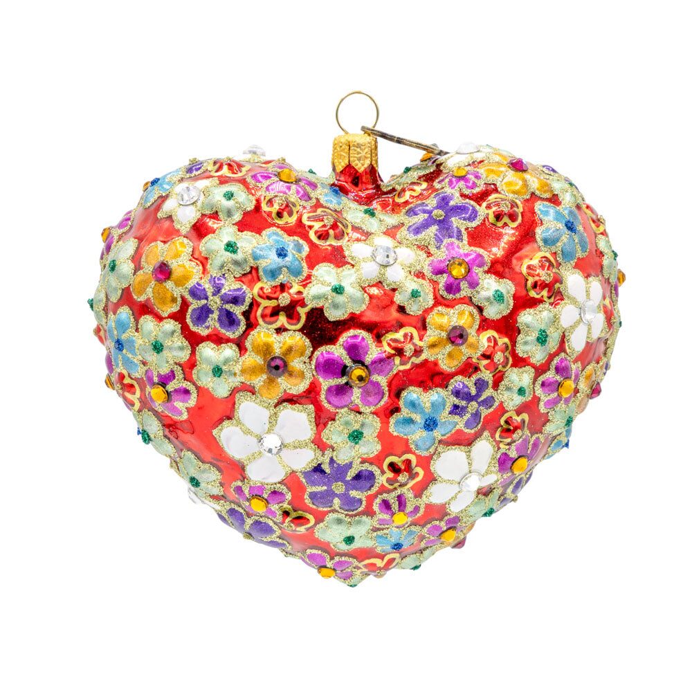 Jay Strongwater Blossom Floral Heart Ornament, alternate view