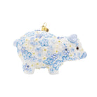 Jay Strongwater Blue Floral Piggy Ornament, alternate view