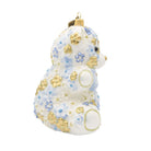 Jay Strongwater Blue Floral Teddy Ornament, alternate view