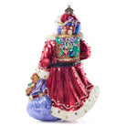 Jay Strongwater Bountiful Santa Glass Ornament, alternate view