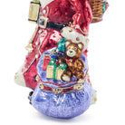 Jay Strongwater Bountiful Santa Glass Ornament, detail view