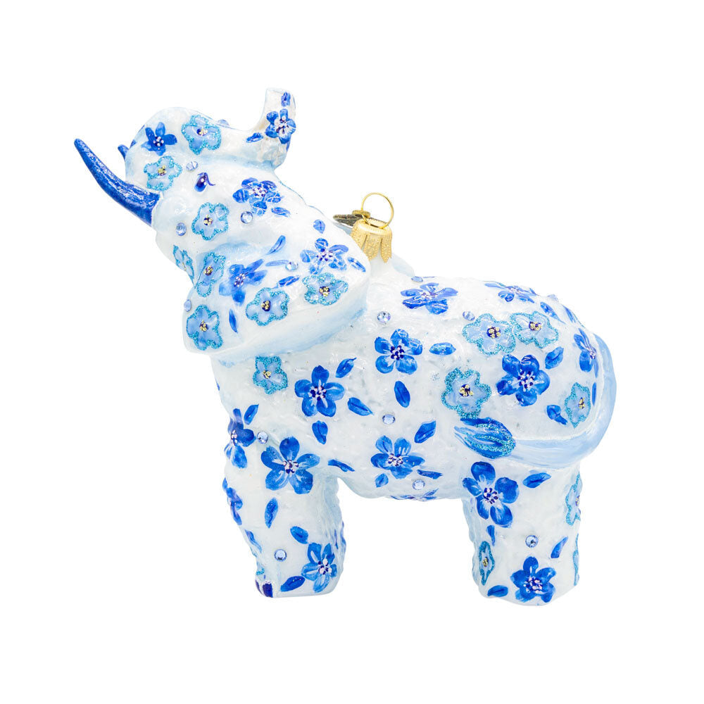 Jay Strongwater Bouquet Elephant Ornament