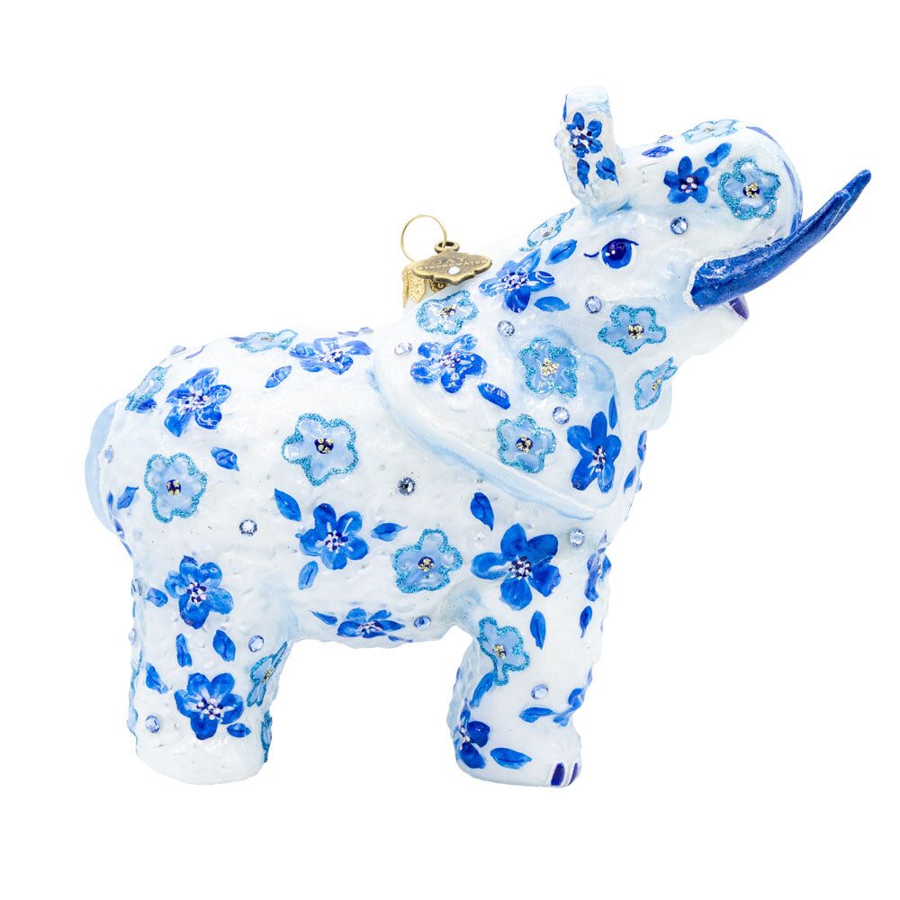 Jay Strongwater Bouquet Elephant Ornament, alternate view