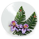 Jay Strongwater Catalina Orchid and Banana Leaf Platter with Stand, alternate view
