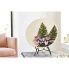 Jay Strongwater Catalina Orchid and Banana Leaf Platter with Stand, alternate view