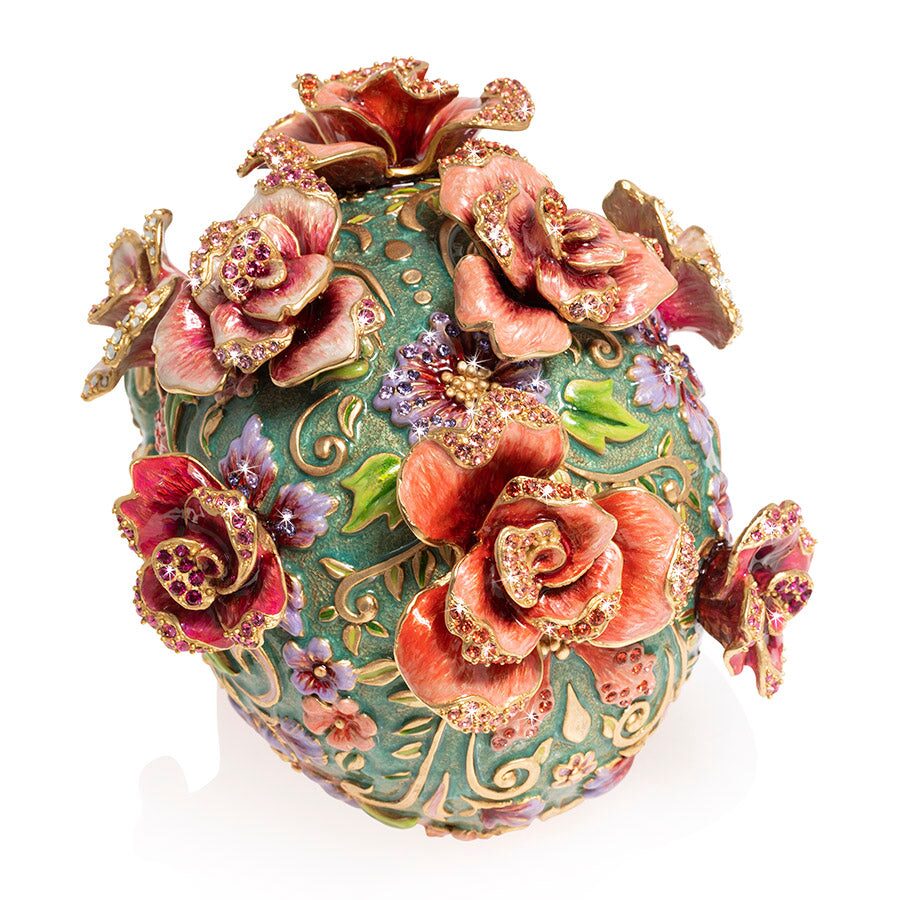Jay Strongwater Catrina Skull with Roses Figurine, alternate view