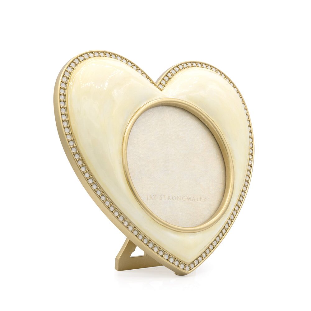 Jay Strongwater Chantal Heart Frame - Gold, alternate view
