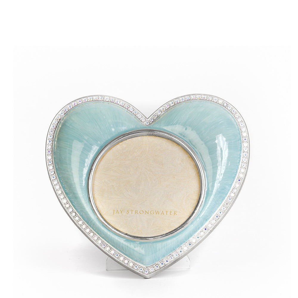 Jay Strongwater Chantal Heart Frame - Pale Blue
