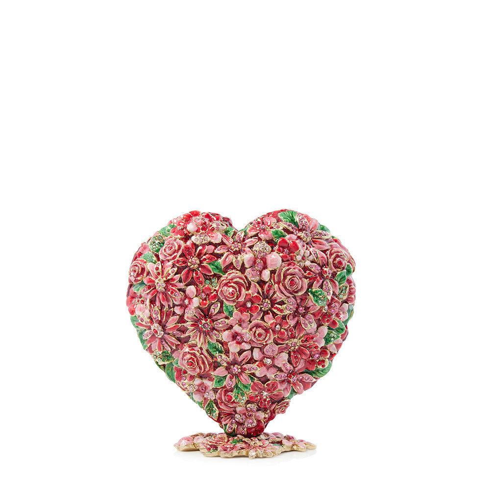 Jay Strongwater Chloe Floral Heart Figurine
