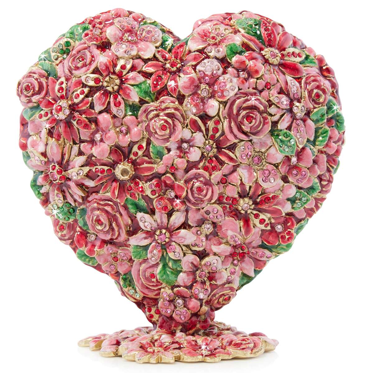 Jay Strongwater Chloe Floral Heart Figurine, alternate view