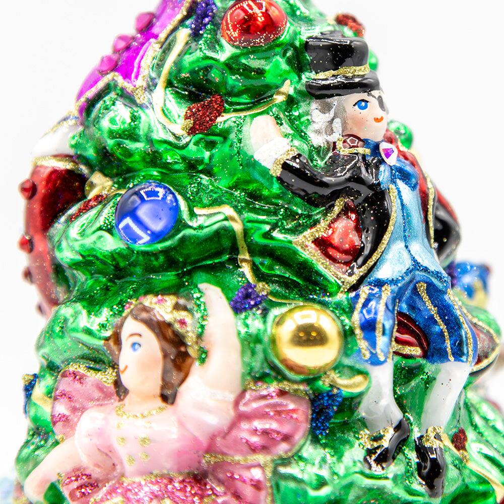 Jay Strongwater Clara and the Nutcracker Glass Ornament, detail view