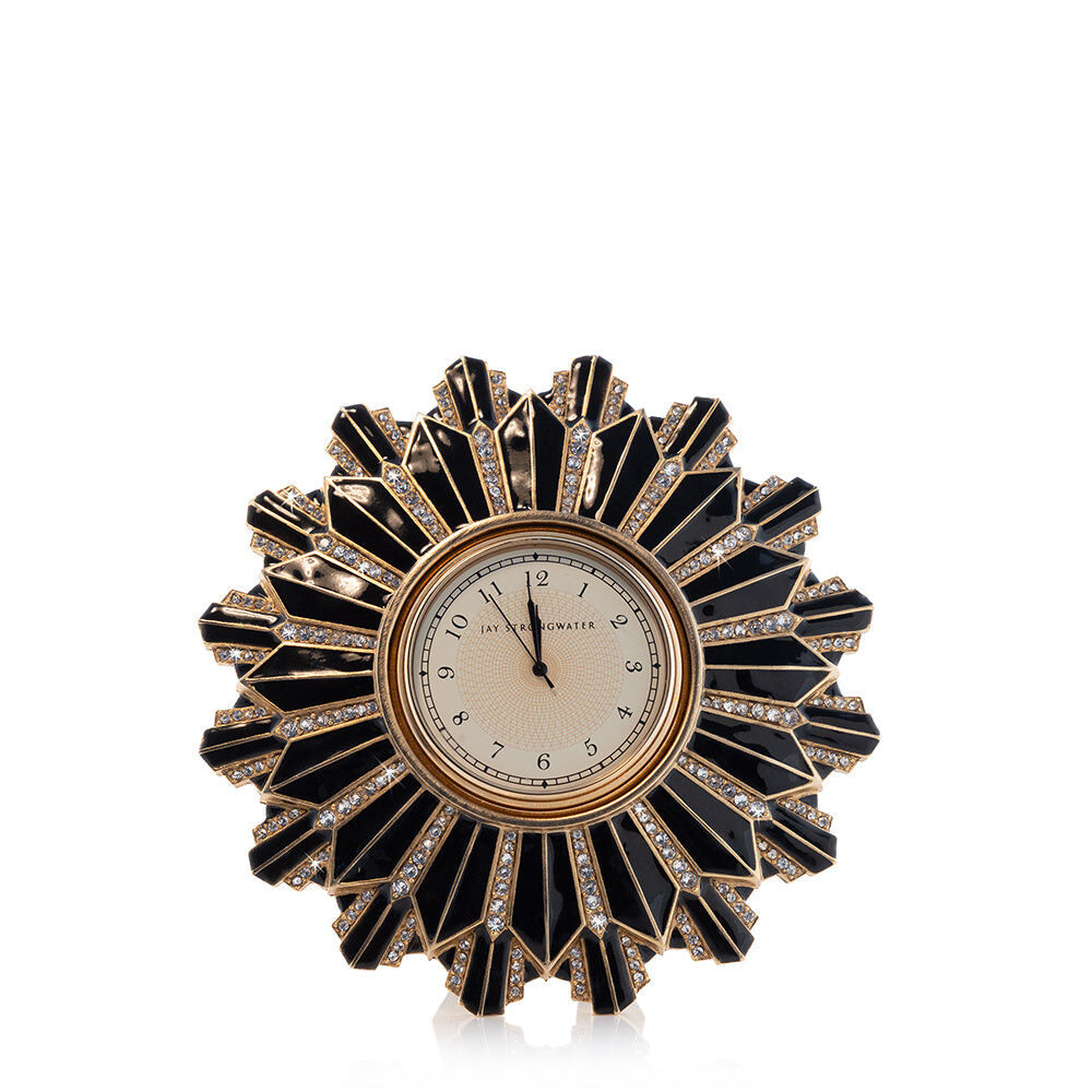 Jay Strongwater Clarence Art Deco Clock