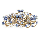 Jay Strongwater Claudine Floral and Butterfly Candelabra Delft Garden, alternate view