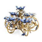 Jay Strongwater Claudine Floral and Butterfly Candelabra Delft Garden, alternate view