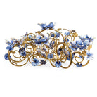 Jay Strongwater Claudine Floral and Butterfly Candelabra Delft Garden, alternate view