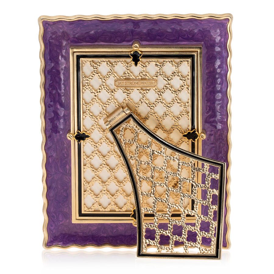 Jay Strongwater Clifton Ruffle Edge 5" X 7" Frame - Graffiti, alternate view