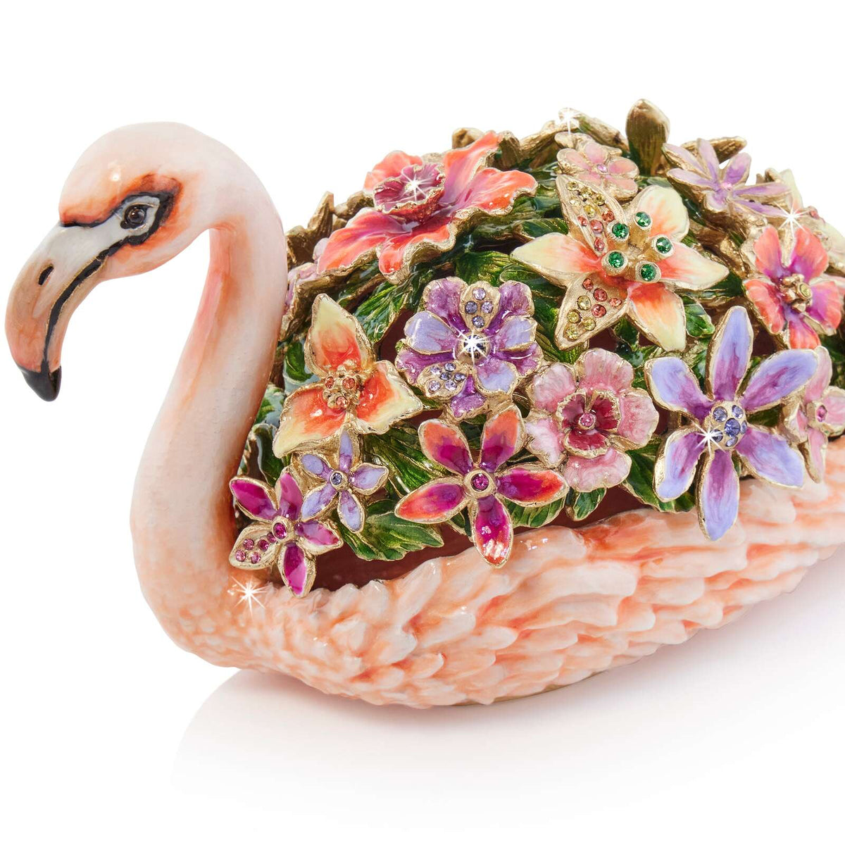 Jay Strongwater Clover Floral Flamingo Box, alternate view