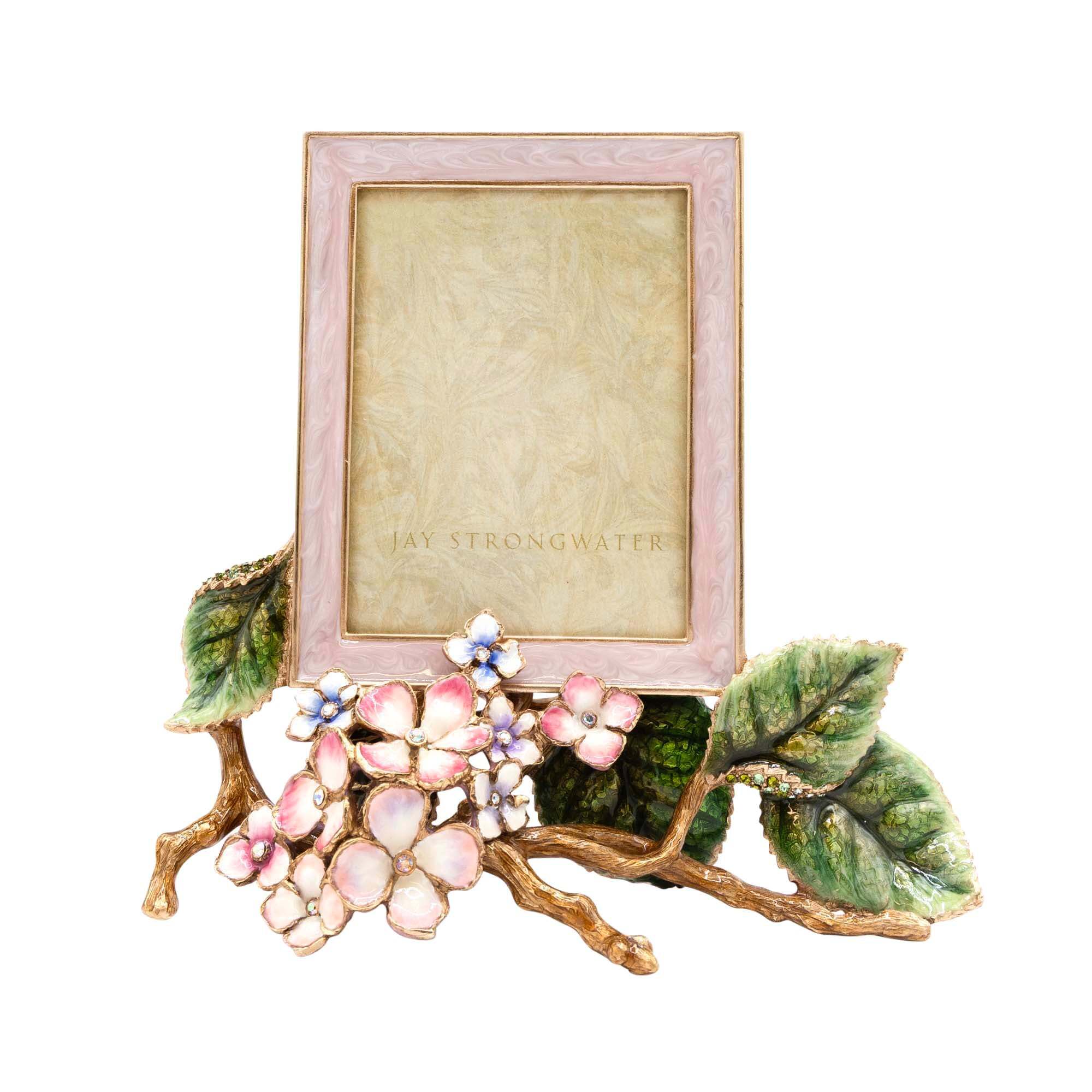 Jay Strongwater Colbie Hydrangea 3"x 4” Frame - Pink