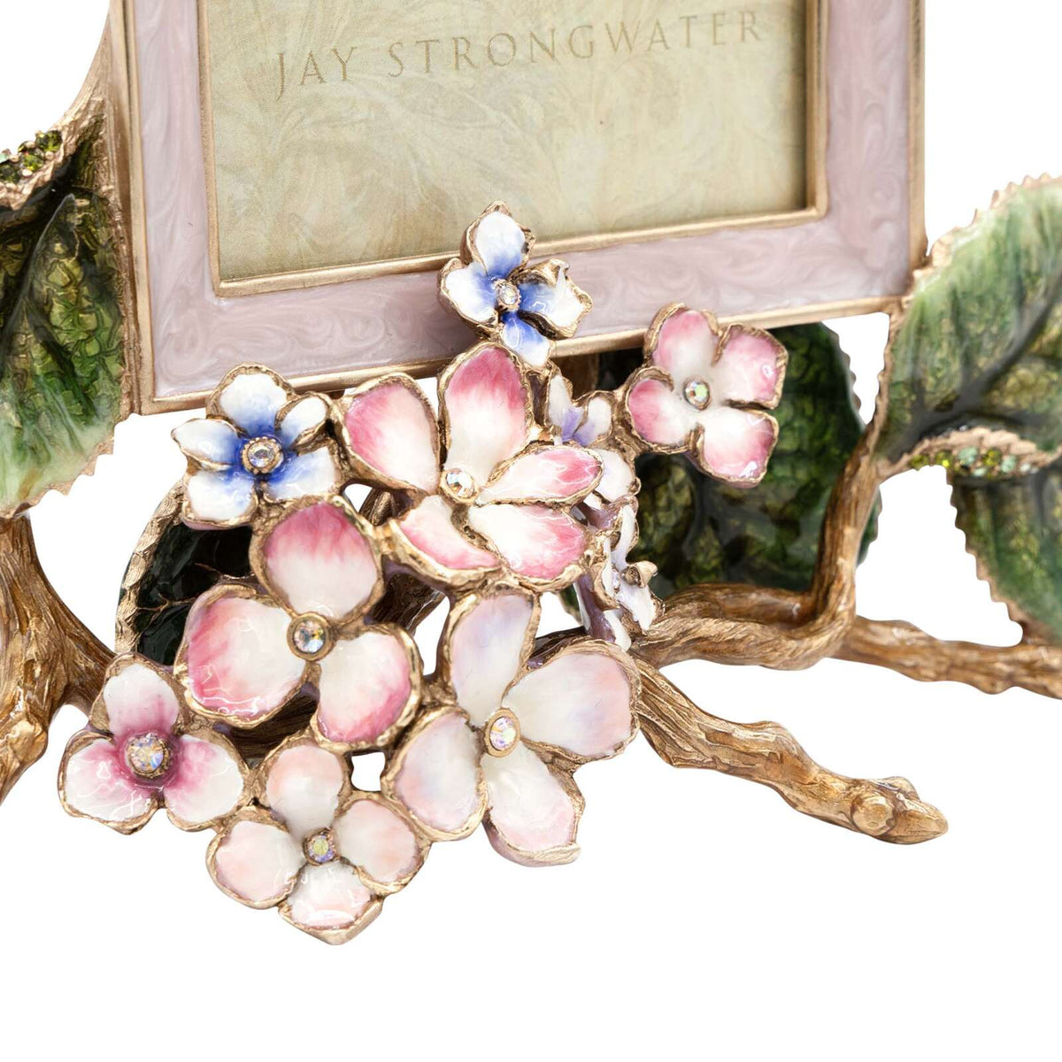 Jay Strongwater Colbie Hydrangea 3"x 4” Frame - Pink, alternate view