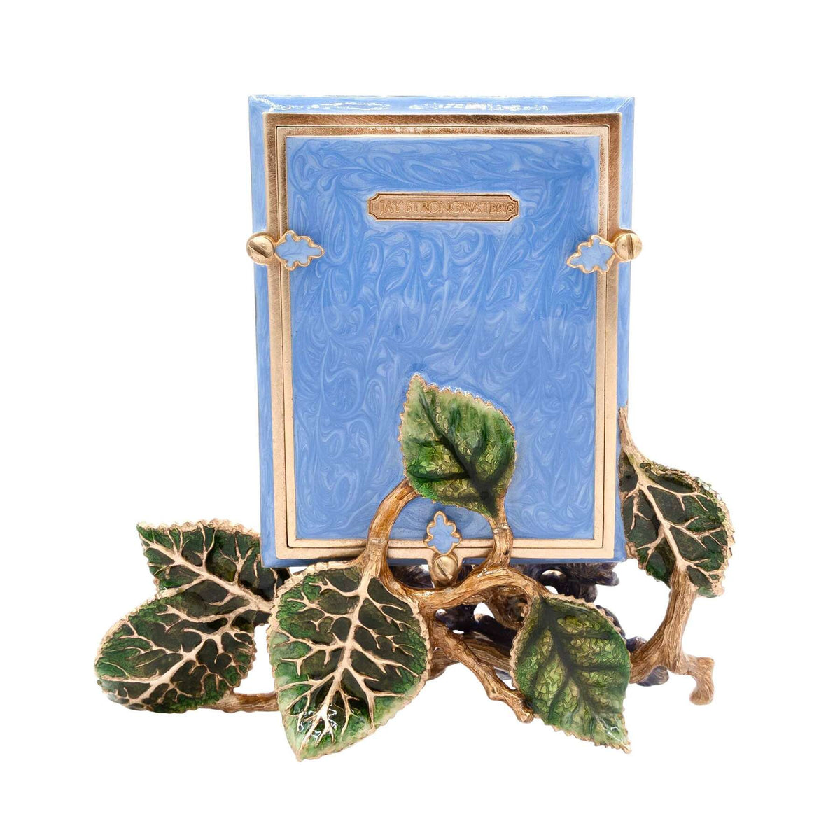 Jay Strongwater Colbie Hydrangea 3"x4" Frame - Blue, alternate view